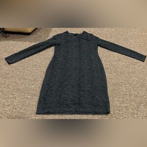 EUC Catwalk Junkie Sz S Elegant Black Textured Dress LS Bodycon sexy